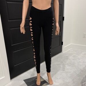 Black Cut-Out Leggings